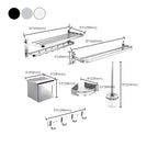 Modern Bathroom Accessory Set Paper Holder Bathroom Shelf Bathroom Hardware Set