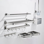 Modern Steel Bathroom Accessory Set Silver Bathroom Accessory Kit