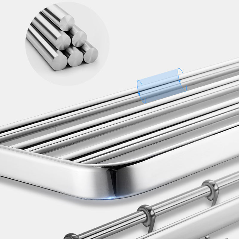 Modern Steel Bathroom Accessory Set Silver Bathroom Accessory Kit