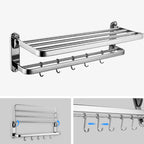 Modern Steel Bathroom Accessory Set Silver Bathroom Accessory Kit