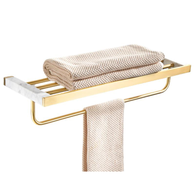 Marble & Brass Bathroom Accessories Set Golden Bathroom Accessories Kit