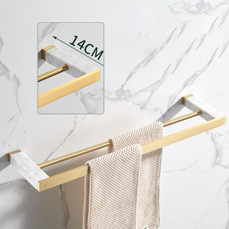 Marble & Brass Bathroom Accessories Set Golden Bathroom Accessories Kit