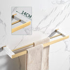 Marble & Brass Bathroom Accessories Set Golden Bathroom Accessories Kit