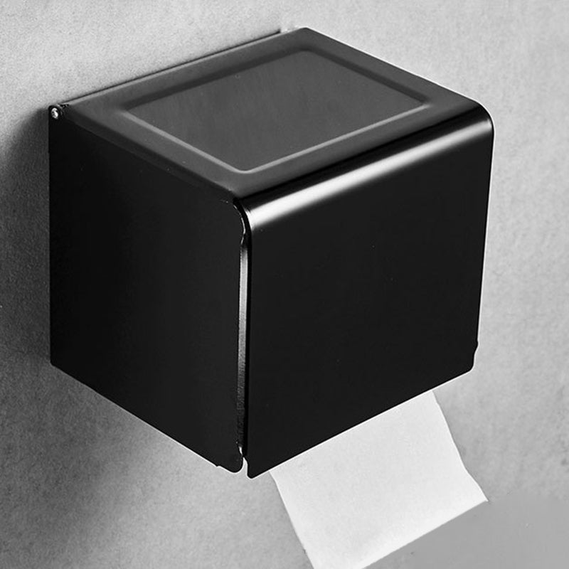 Contemporary 8-piece Bathroom Accessory Set Matte Black Bathroom Shelf/Paper Holder/Towel Hook
