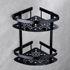 Contemporary 8-piece Bathroom Accessory Set Matte Black Bathroom Shelf/Paper Holder/Towel Hook