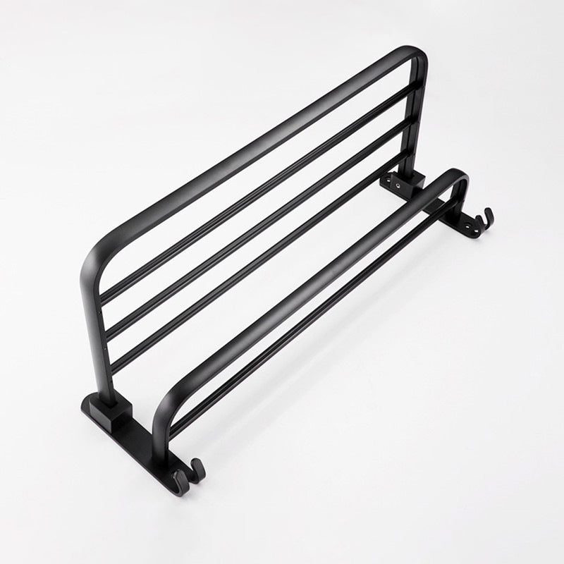Contemporary 8-piece Bathroom Accessory Set Matte Black Bathroom Shelf/Paper Holder/Towel Hook