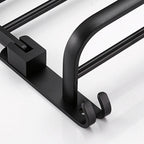 Contemporary 8-piece Bathroom Accessory Set Matte Black Bathroom Shelf/Paper Holder/Towel Hook