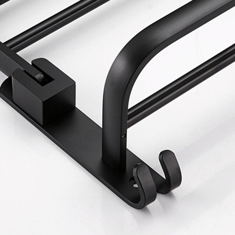 Contemporary 8-piece Bathroom Accessory Set Matte Black Bathroom Shelf/Paper Holder/Towel Hook