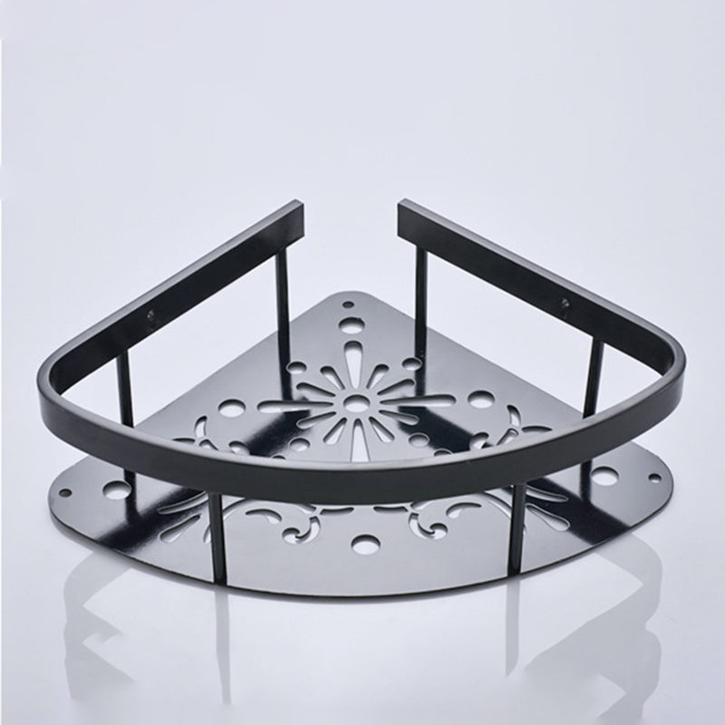 Contemporary 8-piece Bathroom Accessory Set Matte Black Bathroom Shelf/Paper Holder/Towel Hook