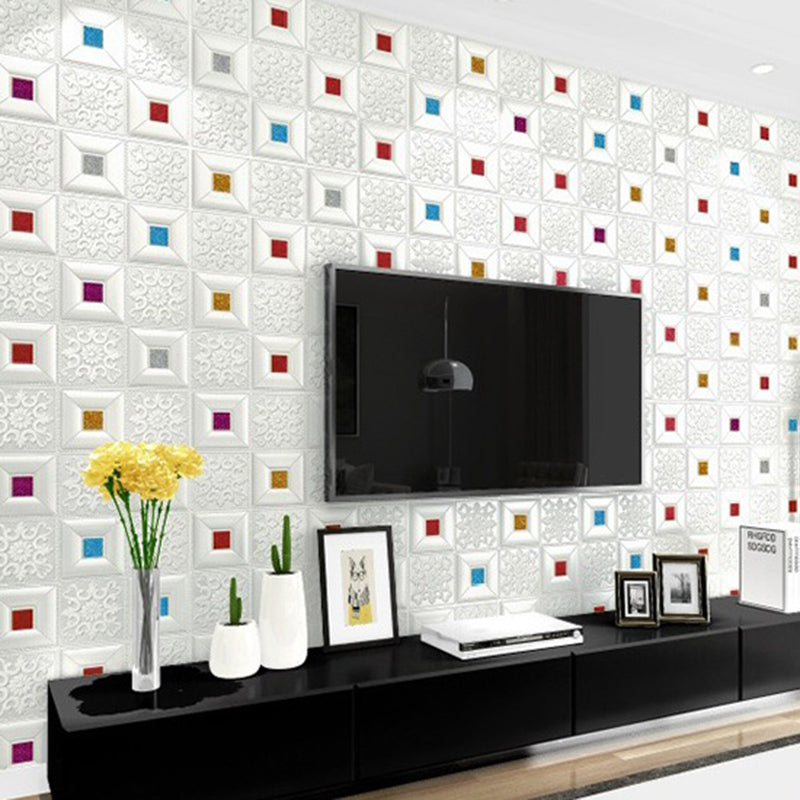 Modern wall covering foam 3D embossed peel and stick wall panel