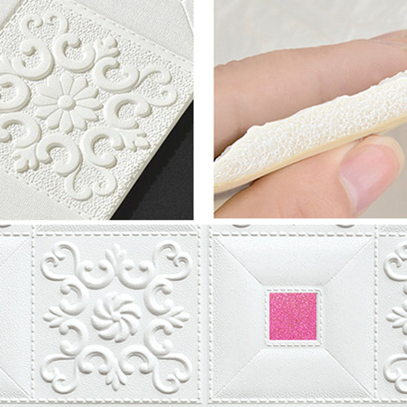 Modern wall covering foam 3D embossed peel and stick wall panel
