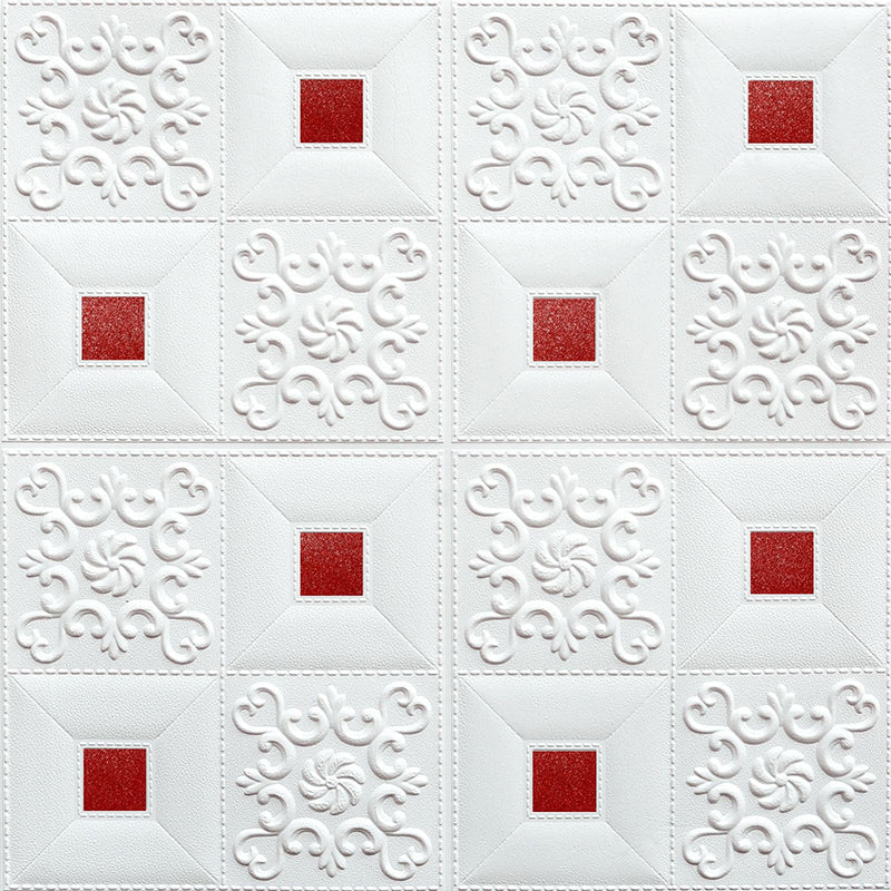 Modern wall covering foam 3D embossed peel and stick wall panel