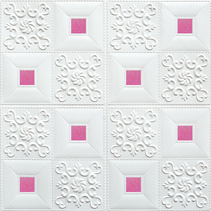 Modern wall covering foam 3D embossed peel and stick wall panel
