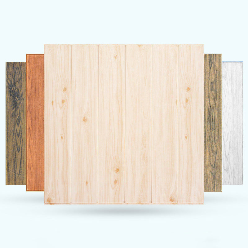 Wood look interior decor panels for peeling and sticking 3D relief wall cladding