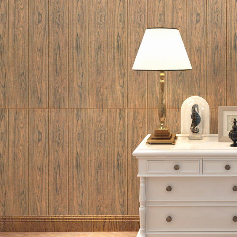 Wood look interior decor panels for peeling and sticking 3D relief wall cladding