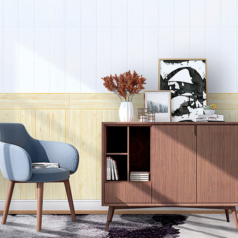 Wood look interior decor panels for peeling and sticking 3D relief wall cladding