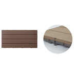 Wire brushed wooden floor tiles Click-Lock engineered wood for patio garden