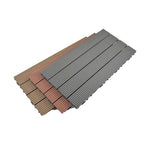 Wire brushed wooden floor tiles Click-Lock engineered wood for patio garden