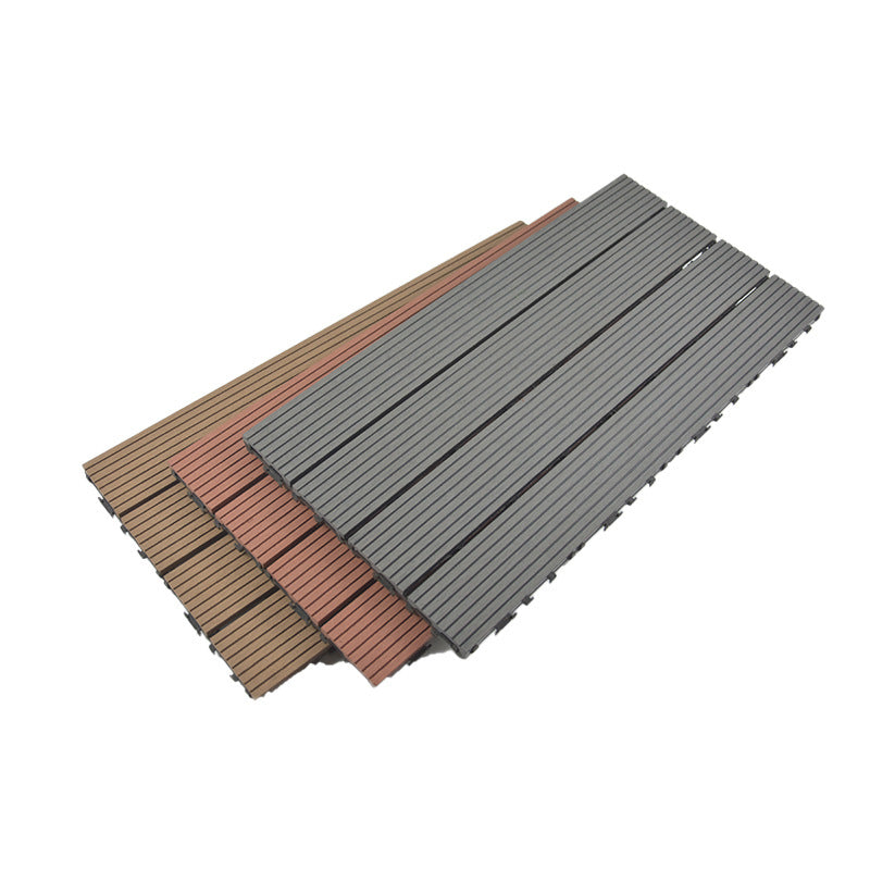 Wire brushed wooden floor tiles Click-Lock engineered wood for patio garden