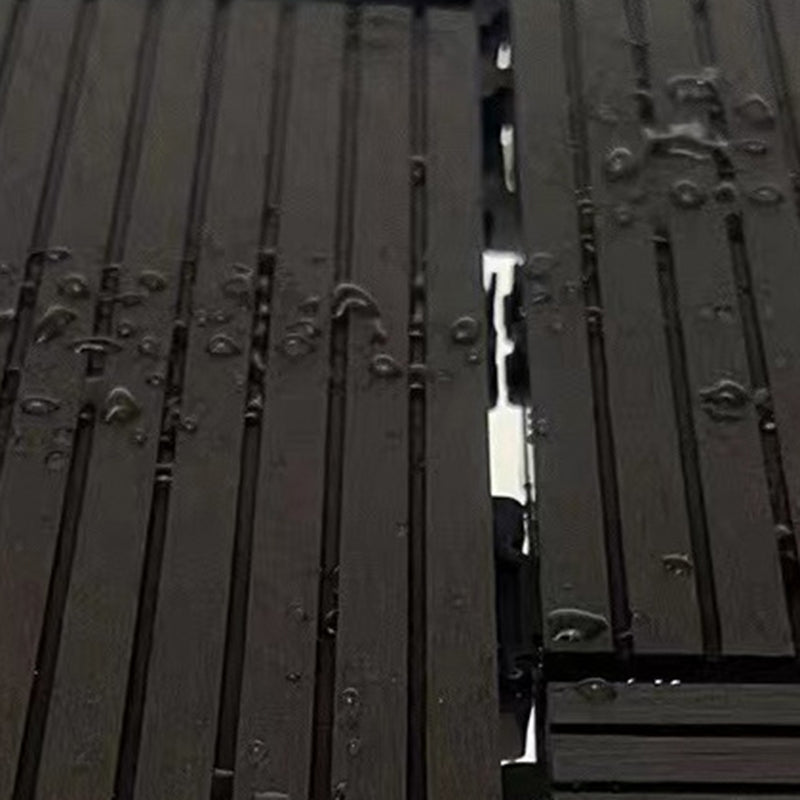 Wire brushed wooden floor tiles Click-Lock engineered wood for patio garden