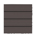Wire brushed wooden floor tiles Click-Lock engineered wood for patio garden