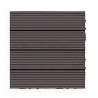 Wire brushed wooden floor tiles Click-Lock engineered wood for patio garden