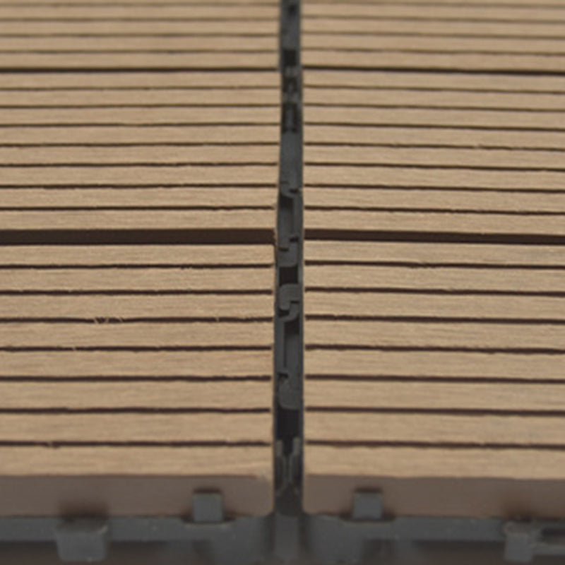 Wire brushed wooden floor tiles Click-Lock engineered wood for patio garden