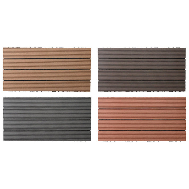 Wire brushed wooden floor tiles Click-Lock engineered wood for patio garden