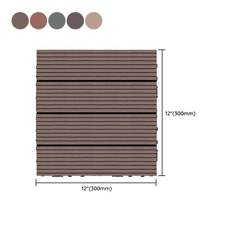 Wire brushed wooden floor tiles Click-Lock engineered wood for patio garden