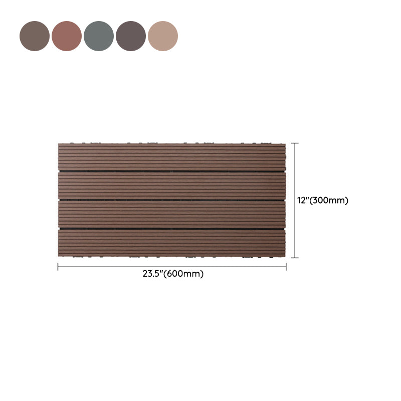 Wire brushed wooden floor tiles Click-Lock engineered wood for patio garden