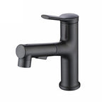 Contemporary Vessel Faucet Copper Single Handle Low Arc Pull Down Vessel Faucet for Home
