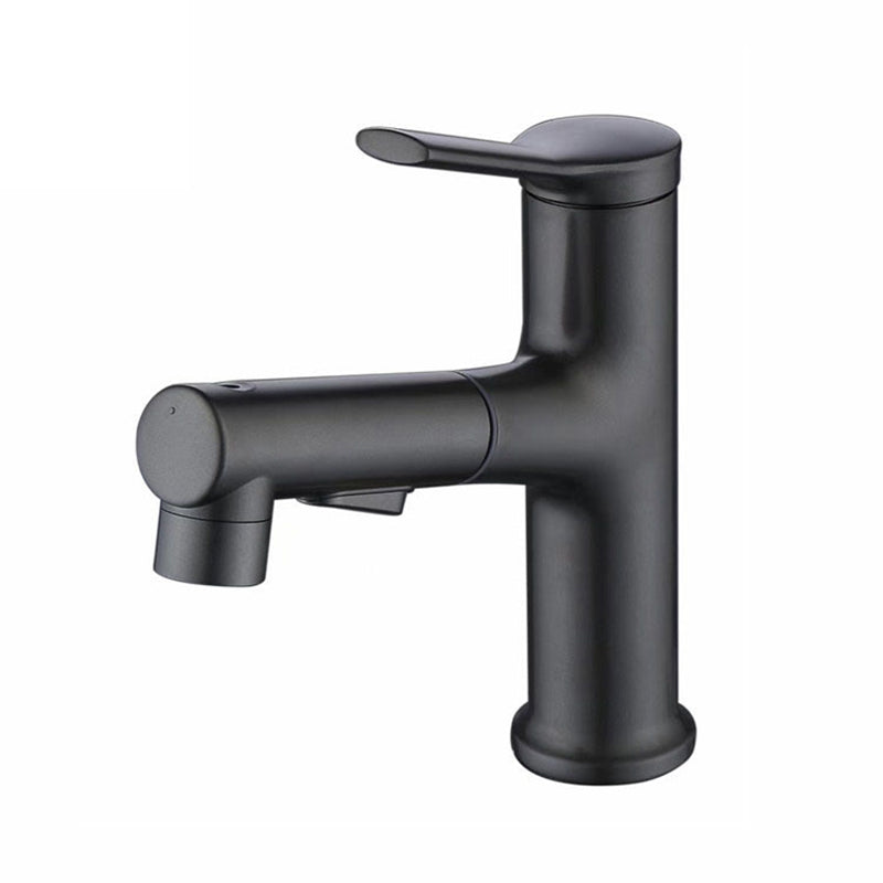 Contemporary Vessel Faucet Copper Single Handle Low Arc Pull Down Vessel Faucet for Home