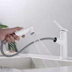 Contemporary Vessel Faucet Copper Single Handle Low Arc Pull Down Vessel Faucet for Home