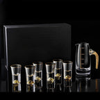 Sparkling Golden Handcrafted Drink Glassses Set