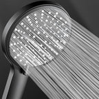 ABS Plastic Handheld Shower High Pressure 5 Spray Patterns Wall Mounted Showerhead
