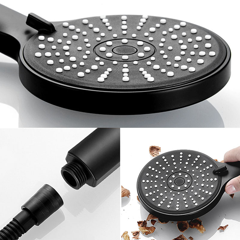 ABS Plastic Handheld Shower High Pressure 5 Spray Patterns Wall Mounted Showerhead