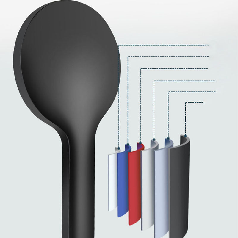 ABS Plastic Handheld Shower High Pressure 5 Spray Patterns Wall Mounted Showerhead