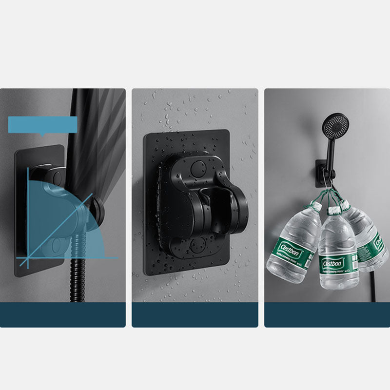 ABS Plastic Handheld Shower High Pressure 5 Spray Patterns Wall Mounted Showerhead