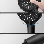 ABS Plastic Handheld Shower High Pressure 5 Spray Patterns Wall Mounted Showerhead