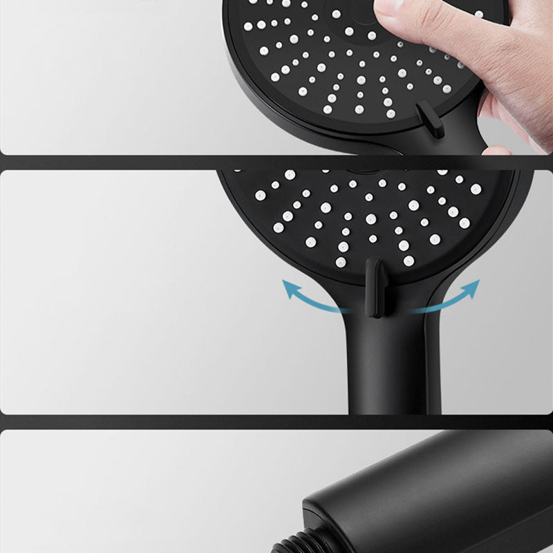 ABS Plastic Handheld Shower High Pressure 5 Spray Patterns Wall Mounted Showerhead