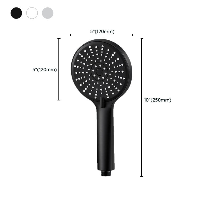 ABS Plastic Handheld Shower High Pressure 5 Spray Patterns Wall Mounted Showerhead