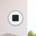Square and Round Wall Lights Modernism Metal LED Bedroom Wall Sconce in Black and White
