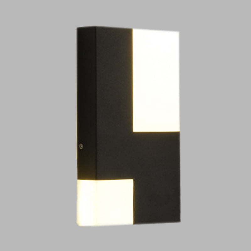 White/Black Rectangular Wall Light Minimalist LED Acrylic Wall-mounted Lamp for Nightstand