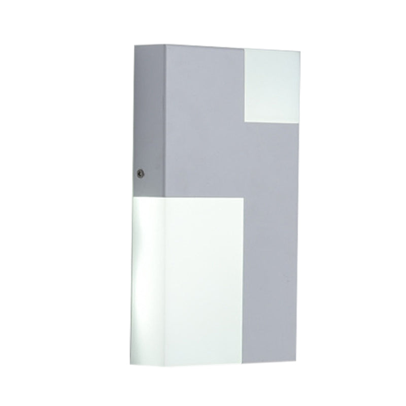 White/Black Rectangular Wall Light Minimalist LED Acrylic Wall-mounted Lamp for Nightstand