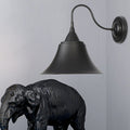 Metal Black/Rust Sconces Light Cone Shade 1-Light Industrial Wall Mounted Lighting with Gooseneck
