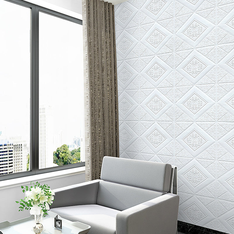3D embossed interior wall covering Self-adhesive geometric texture wall covering