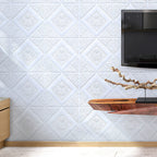 3D embossed interior wall covering Self-adhesive geometric texture wall covering