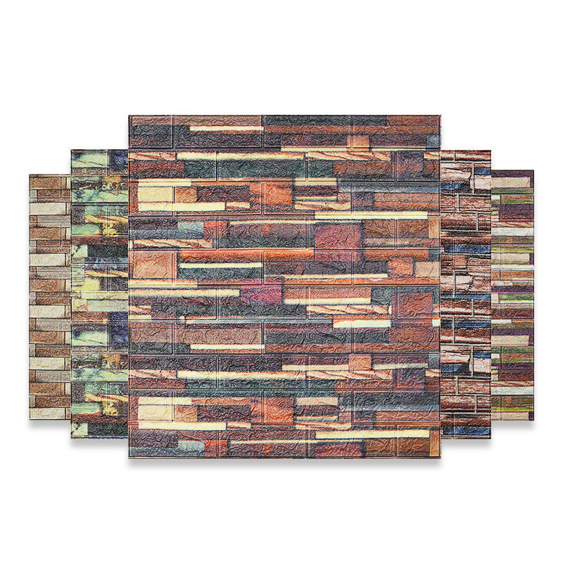 3D embossing interior wall panel self-adhesive square wall panel