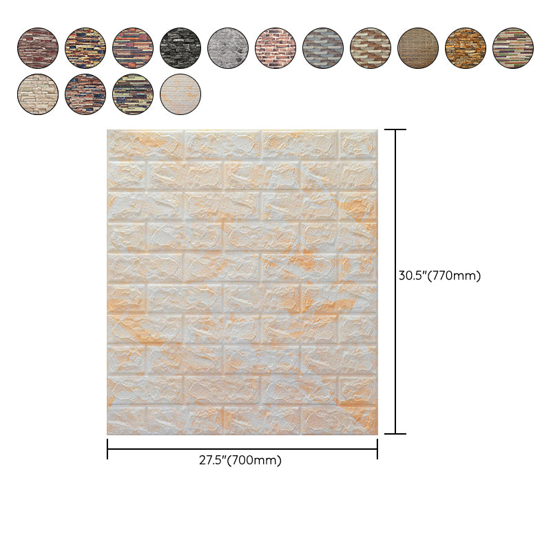 3D embossing interior wall panel self-adhesive square wall panel