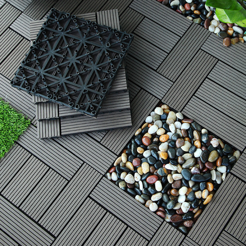 Rectangular constructed tiles water-resistant parquet flooring for balcony